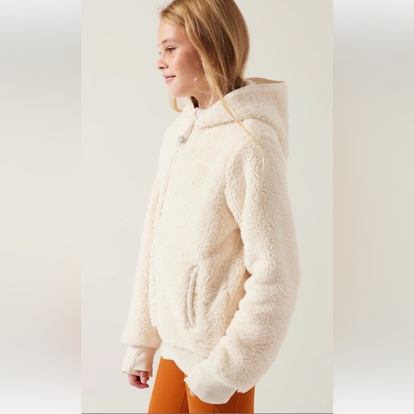 Athleta Girl So Snug Sherpa Jacket Size Large - Picture 1 of 4